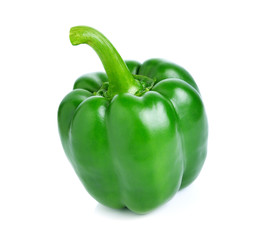 green pepper on white background