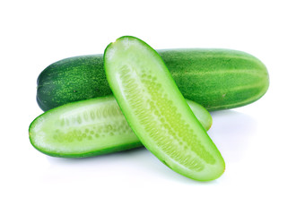 Cucumber isolated over white background.
