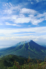 Mount Merapi with Blue Sky