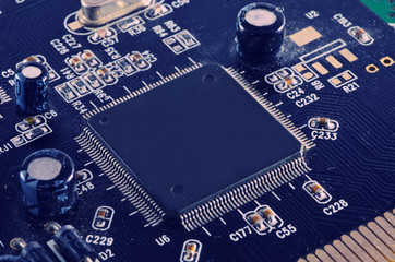 CPU Electronic Circuit in the computer