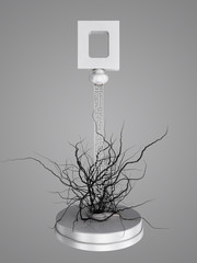 The key is a maze, With roots from the keyhole.