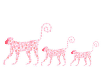 申　桜　年賀状