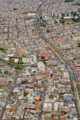 Obraz premium Aerial photo of the south of Quito, Ecuador