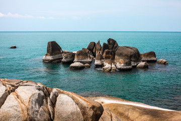 Idyllic blue sea and coastline. Taken in Koh Samui, Thailand.