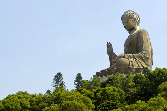 Big buddha statue Lantau Island Hong Kong China