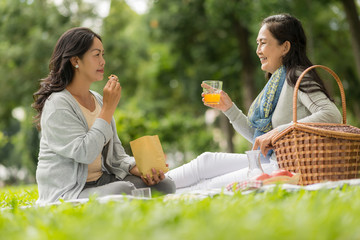 Friends on picnic