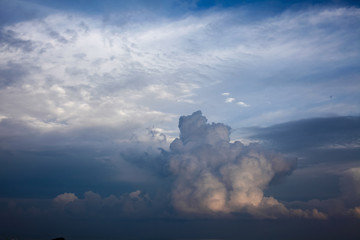 Fototapeta premium Clouds with shade and blue sky background.