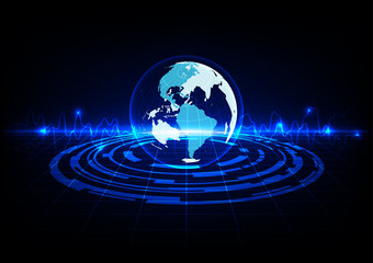 abstract world technology concept design background