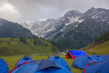 camping in mountain