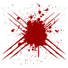 Vector scratch splatter red color design. illustration vector