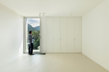 room with a man inside