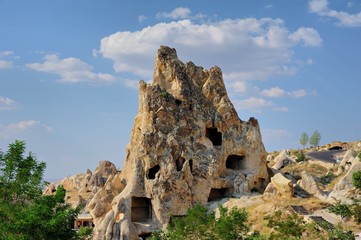 Historical Cave Houses in Goreme Open Air Museum, Cappadocia Turkey