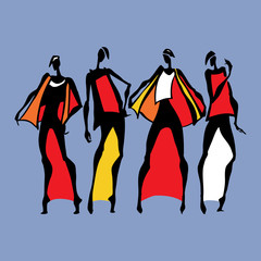 Beautiful Woman silhouette. 