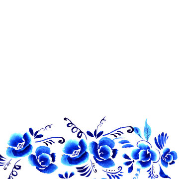 Abstract  folk floral background