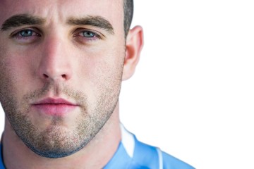Fototapeta premium Rugby player looking at camera 