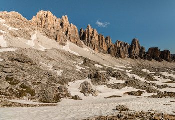 jagged peaks in Eastern Dolomites