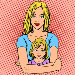 young mother and daughter