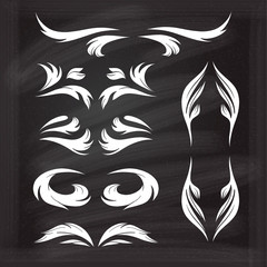 Vector calligraphic design elements.