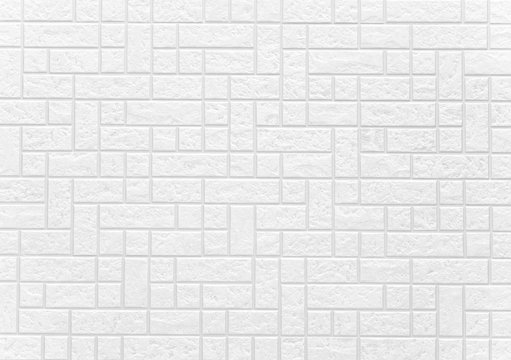 White brick stone wall seamless background and texture