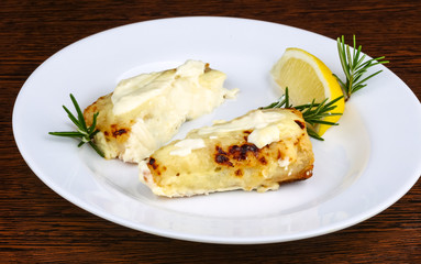 Baked perch fillet