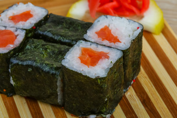 Roll with salmon
