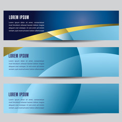 Naklejka premium Abstract Horizontal Banners for Print or Web 