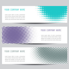 Colorful Horizontal Banners for Print or Web

