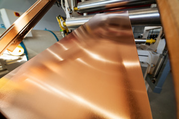 copper foil bending machine - obrazy, fototapety, plakaty