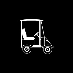 Golf black white car electric vehicle