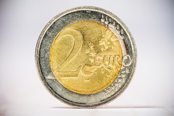 Close up  of  old 2 Euro coin