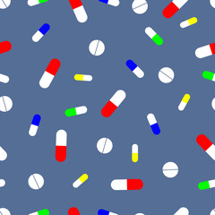 Pills seamless pattern