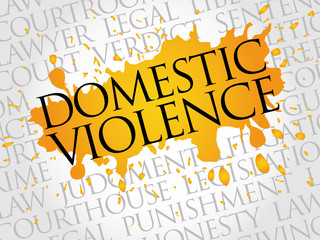Obraz premium Domestic Violence word cloud concept