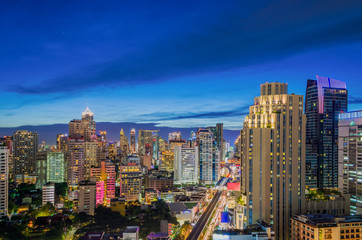 Obraz premium The Night city of bangkok Thailand