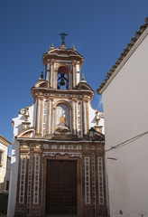 Fototapeta na wymiar Portada del convento de Santa Clara de Carmona, Sevilla