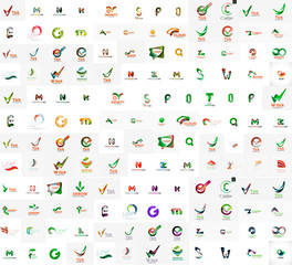 Mega set of letter logos