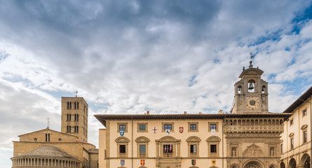Piazza Grande nel centro di Arezzo