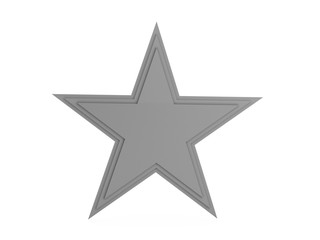 Star rendered isolated on white background