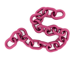 Obraz premium Chain concept rendered on white background