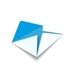 white and blue letter