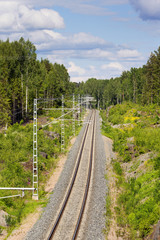 Fototapeta na wymiar Life is a journey as a thought. Image of an empty railroad