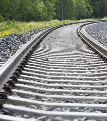 Life is a journey as a thought. Image of an empty railroad