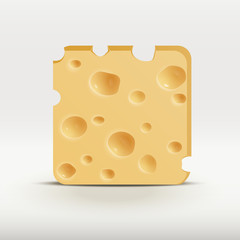 vector illustration web app icon of cheese.