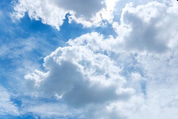 Clouds in the blue sky.