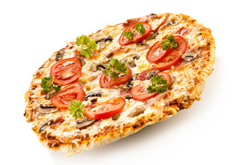 Pizza on white background 