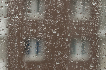 raindrops on a windowpane
