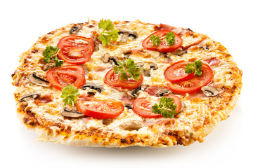 Pizza on white background 