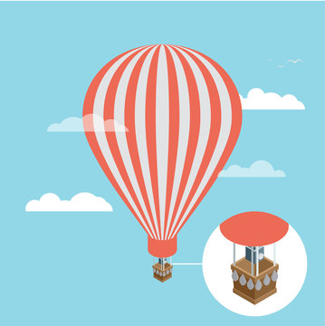 Isometric air balloon