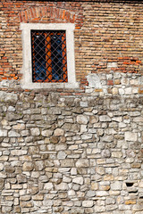 orange old brick wall