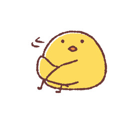 振り向くヒヨコ © TAMAGO POTATO