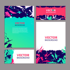Set of abstract inkblot templates for modern design